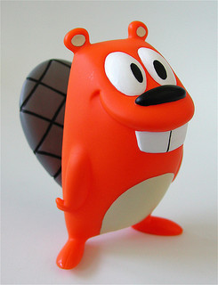 'happy beaver' painted sample